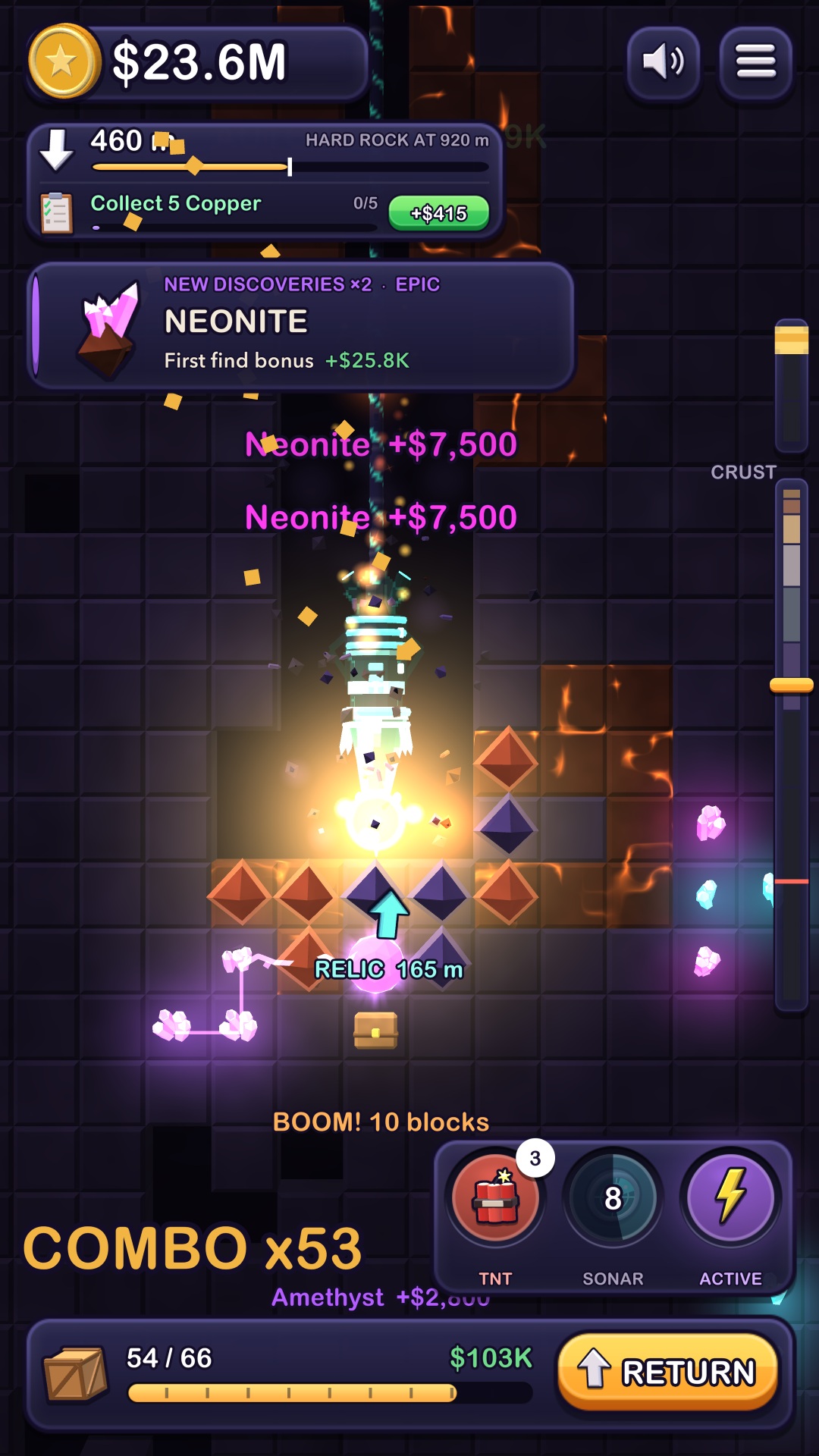 Planet Cracker drilling gameplay